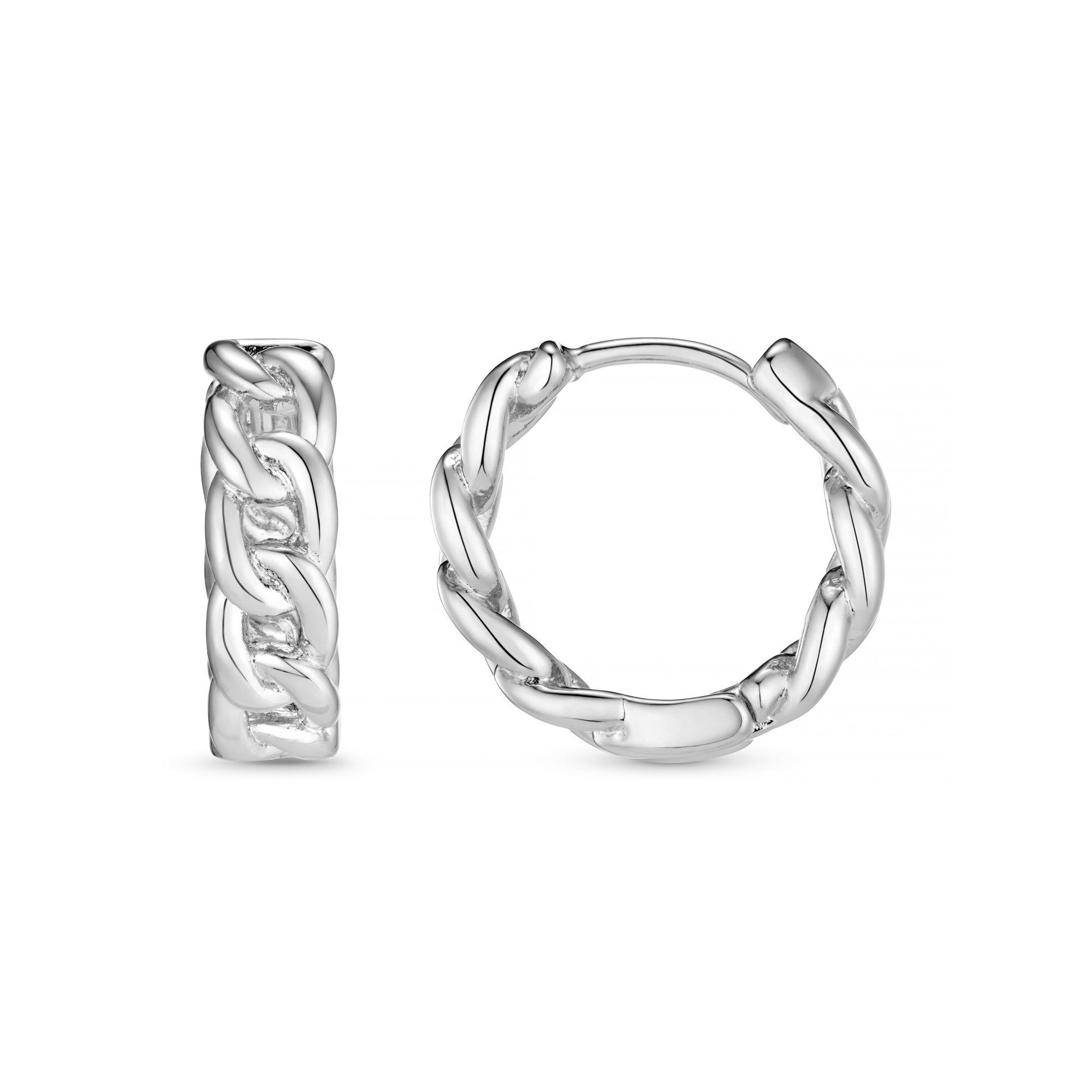 Chain Huggie Hoop Earrings