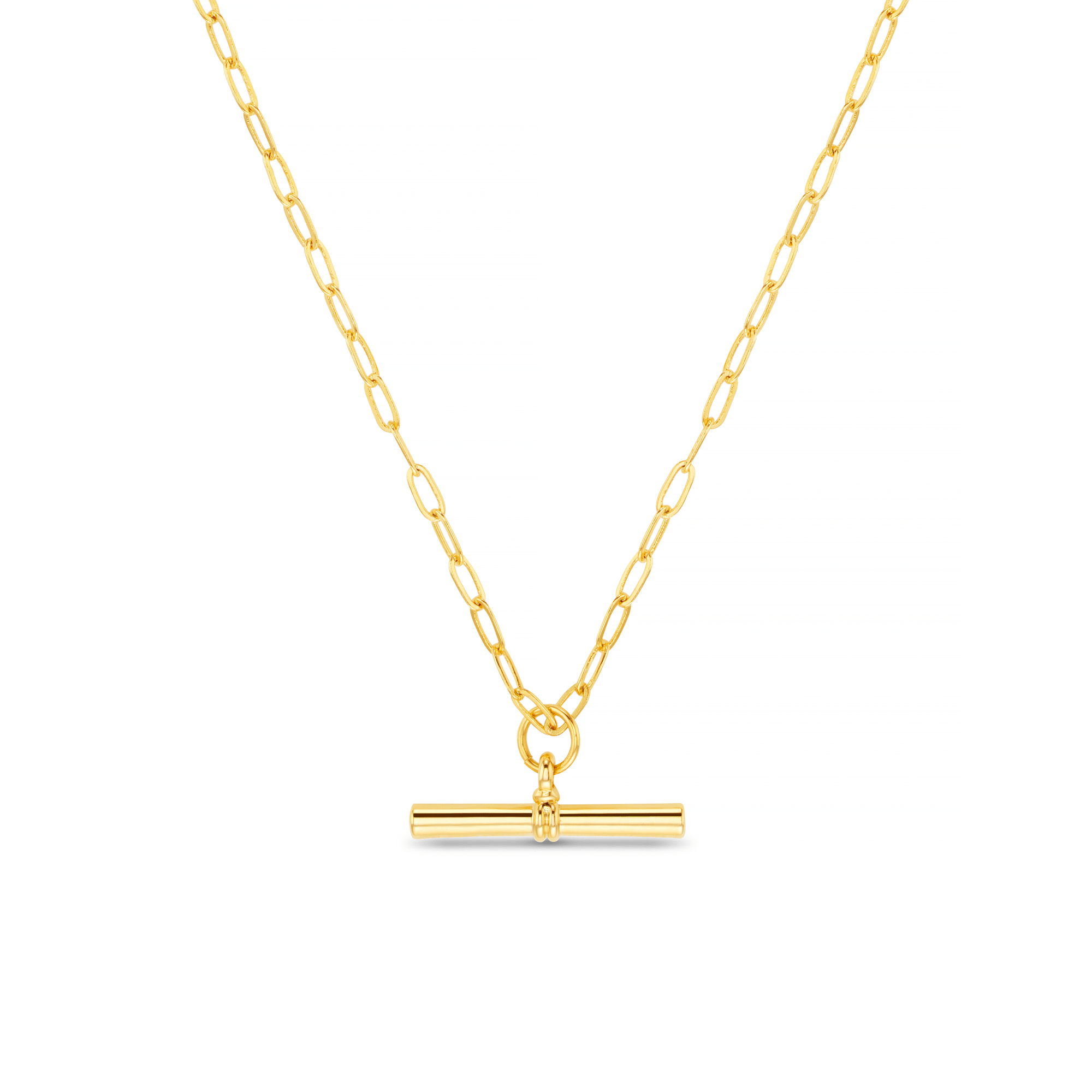 Chunky T-Bar Mid Length Necklace