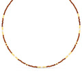 Fine Sunset Bead Pearl Necklace