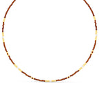 Fine Sunset Bead Pearl Necklace