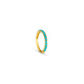 Fine Turquoise Clicker Hoop Earring