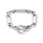 Rectangular Link T-Bar Bracelet