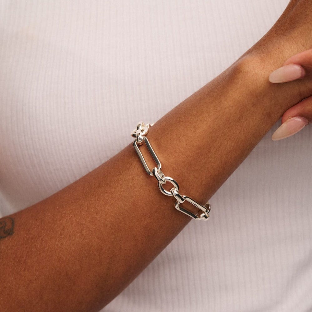 Rectangular Link T-Bar Bracelet