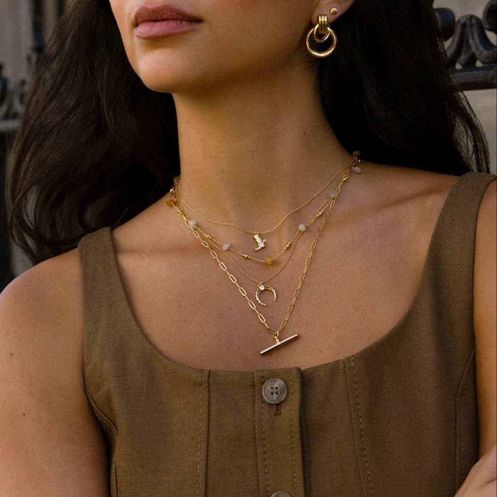 Warm Chip Bead Necklace